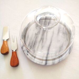 Authentic 🍽️MARBLE & Cloche•Dome Display~